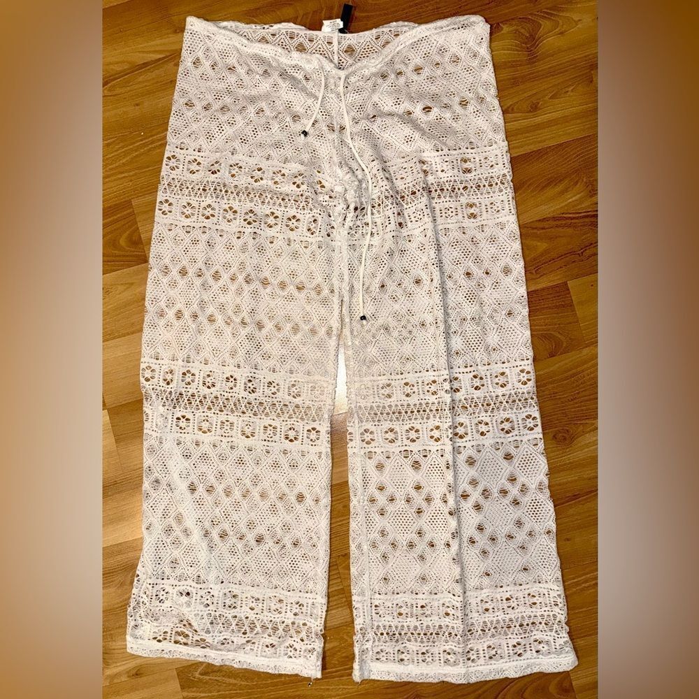 Polo by Ralph Lauren White Lace Cover Up Beach Pants